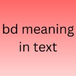 bd meaning in text