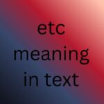 etc meaning in text