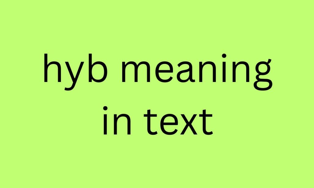 hyb meaning in text