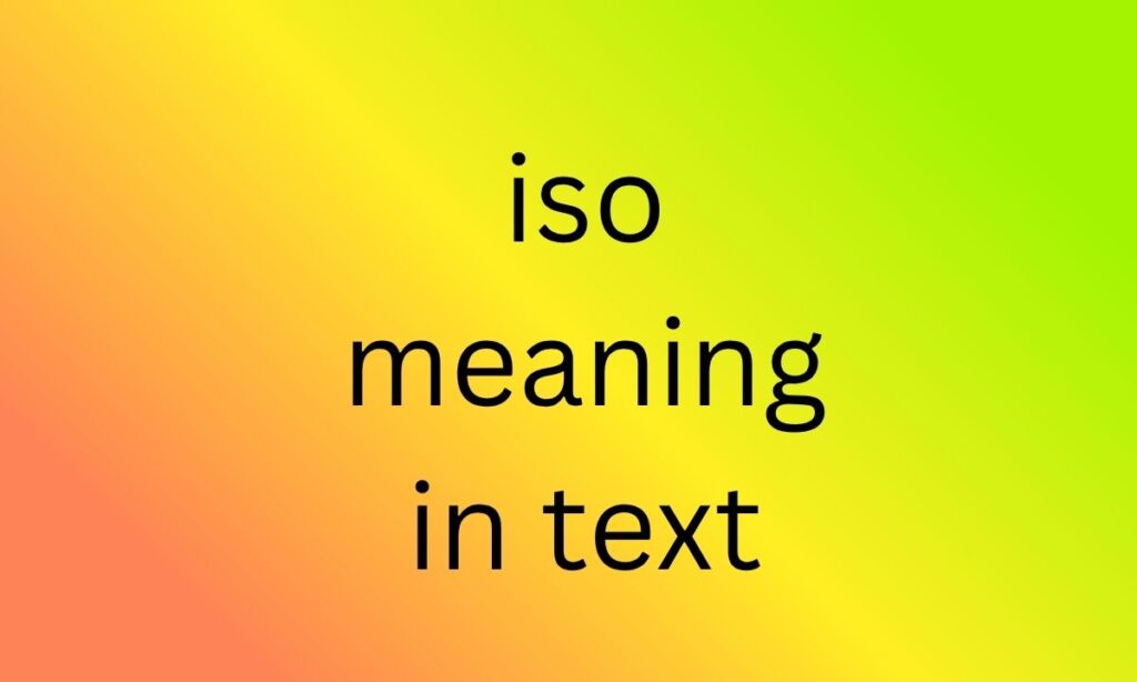 iso meaning in text