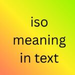 iso meaning in text