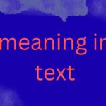 meaning in text