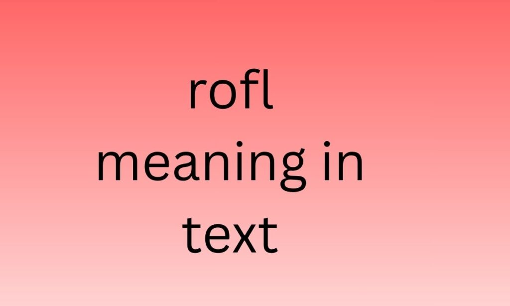 rofl meaning in text