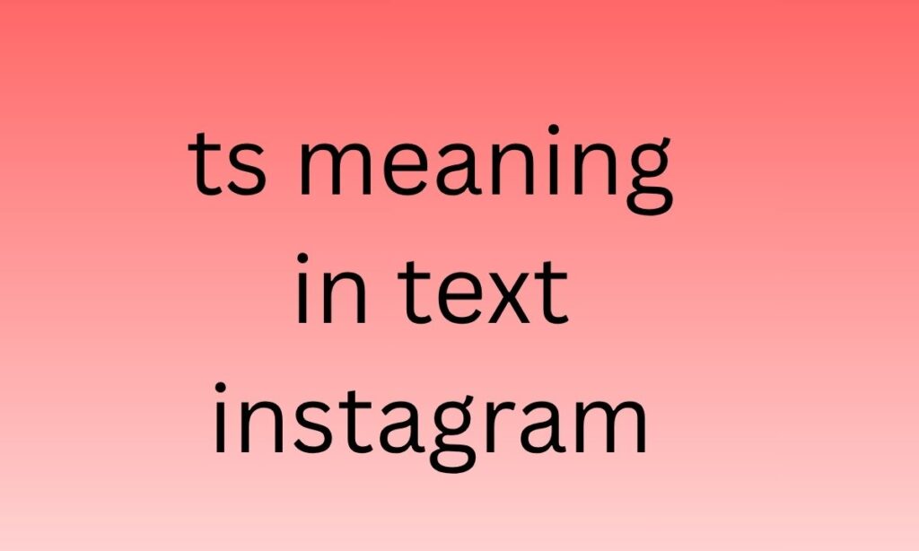 ts meaning in text instagram