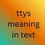 ttys meaning in text