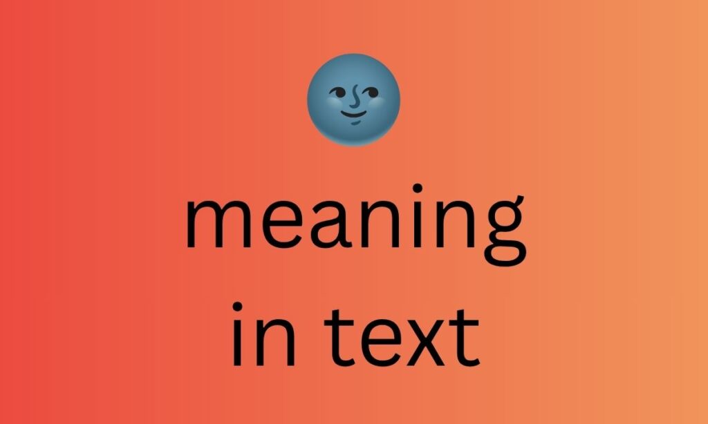 🌚 meaning in text