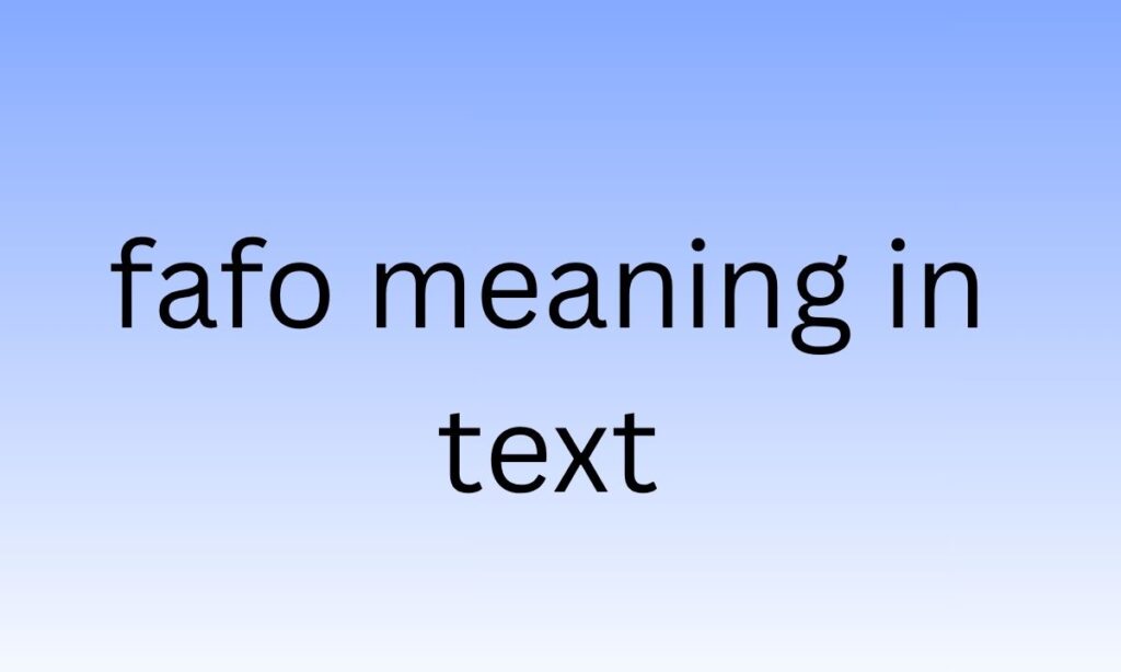 fafo meaning in text