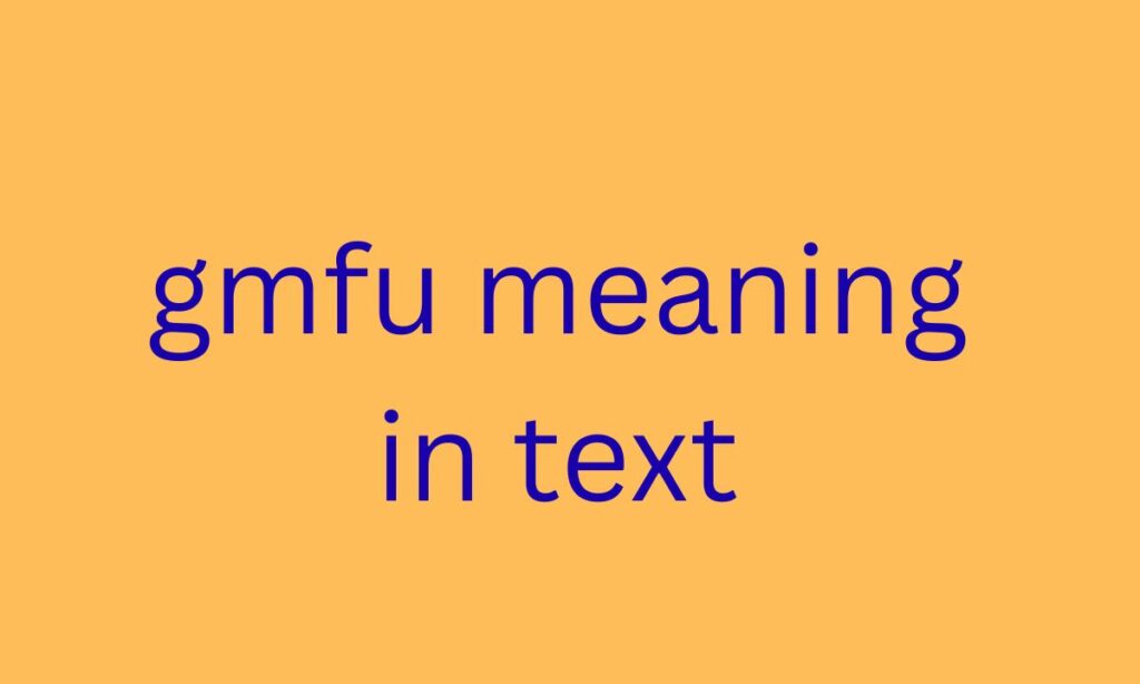 gmfu meaning in text