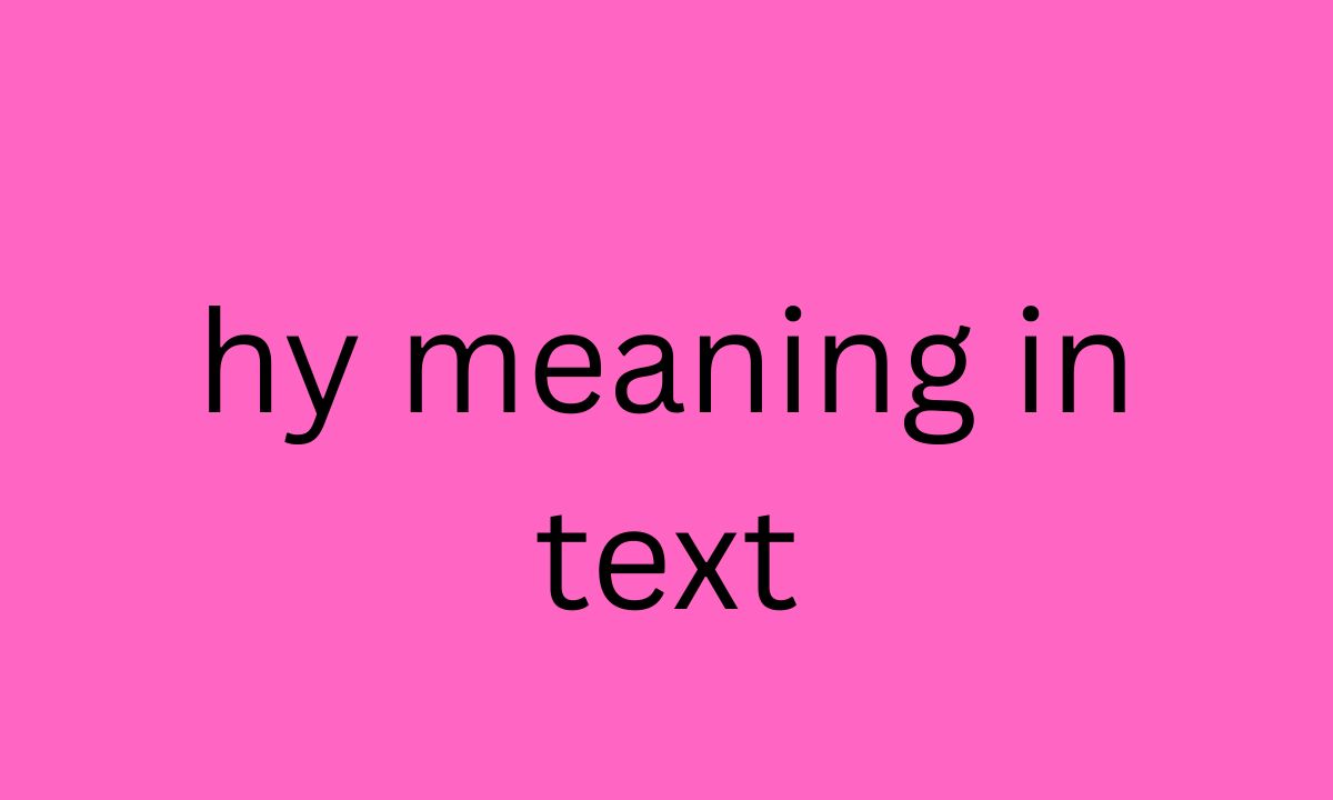 hy meaning in text