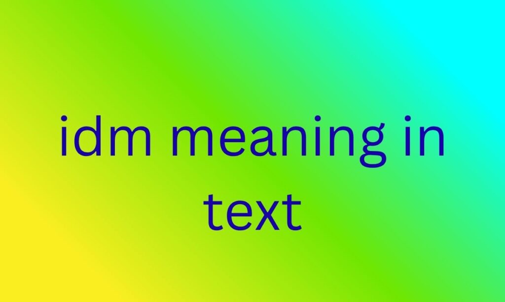 idm meaning in text
