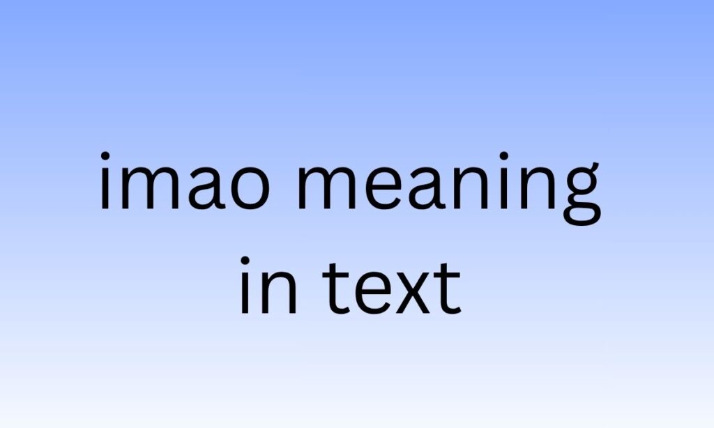 imao meaning in text