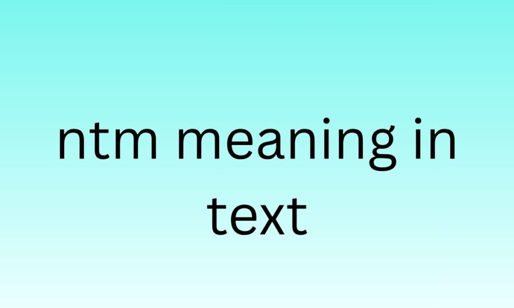 ntm meaning in text