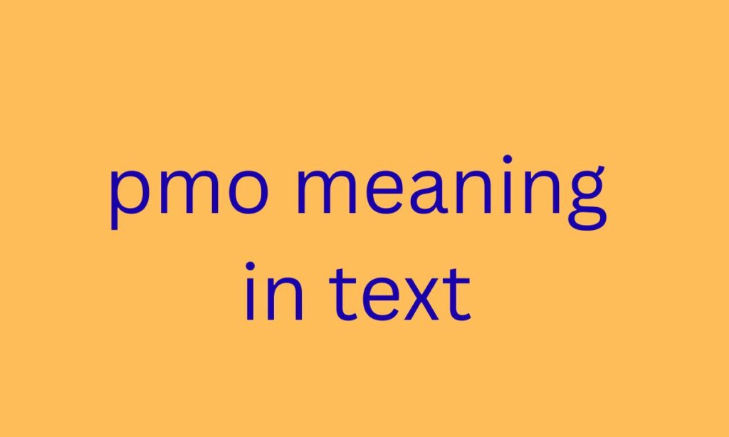 pmo meaning in text