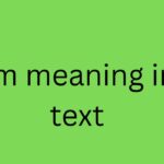 sm meaning in text