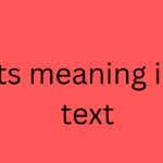 ts meaning in text