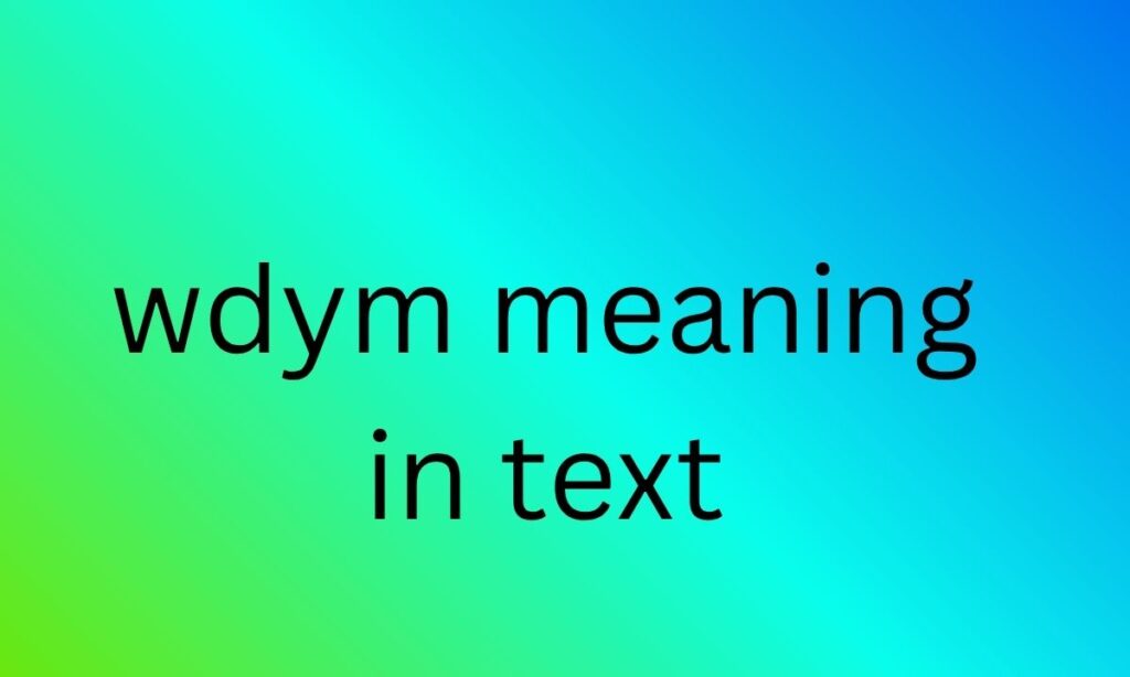 wdym meaning in text
