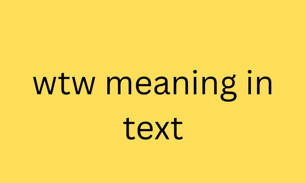 wtw meaning in text