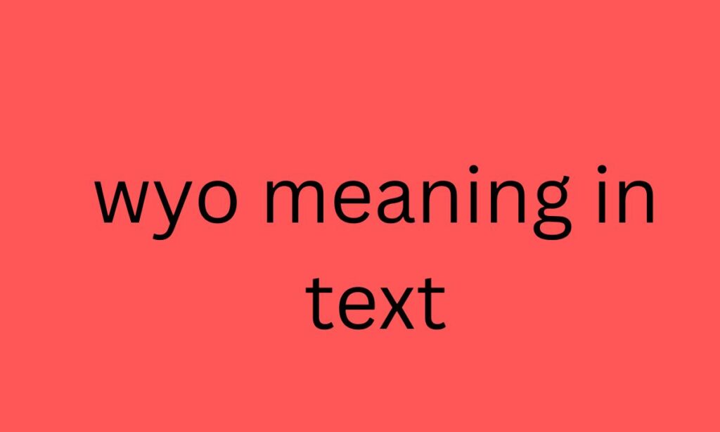 wyo meaning in text