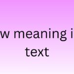 yw meaning in text